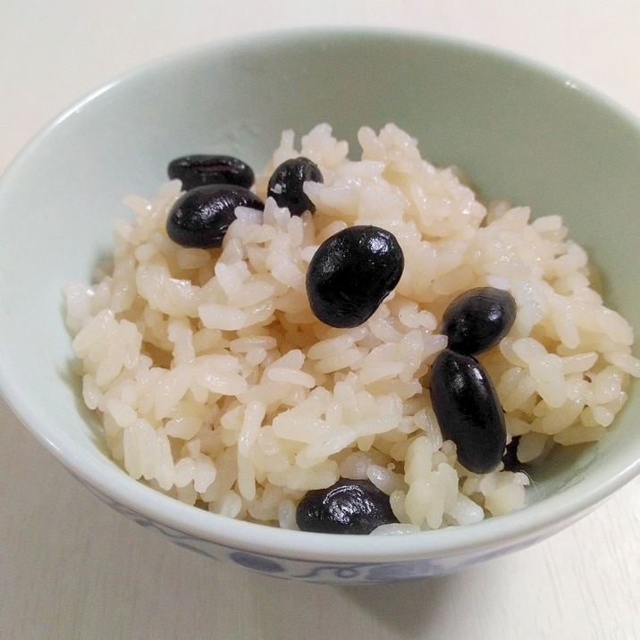 黒豆煮で☆黒豆ご飯